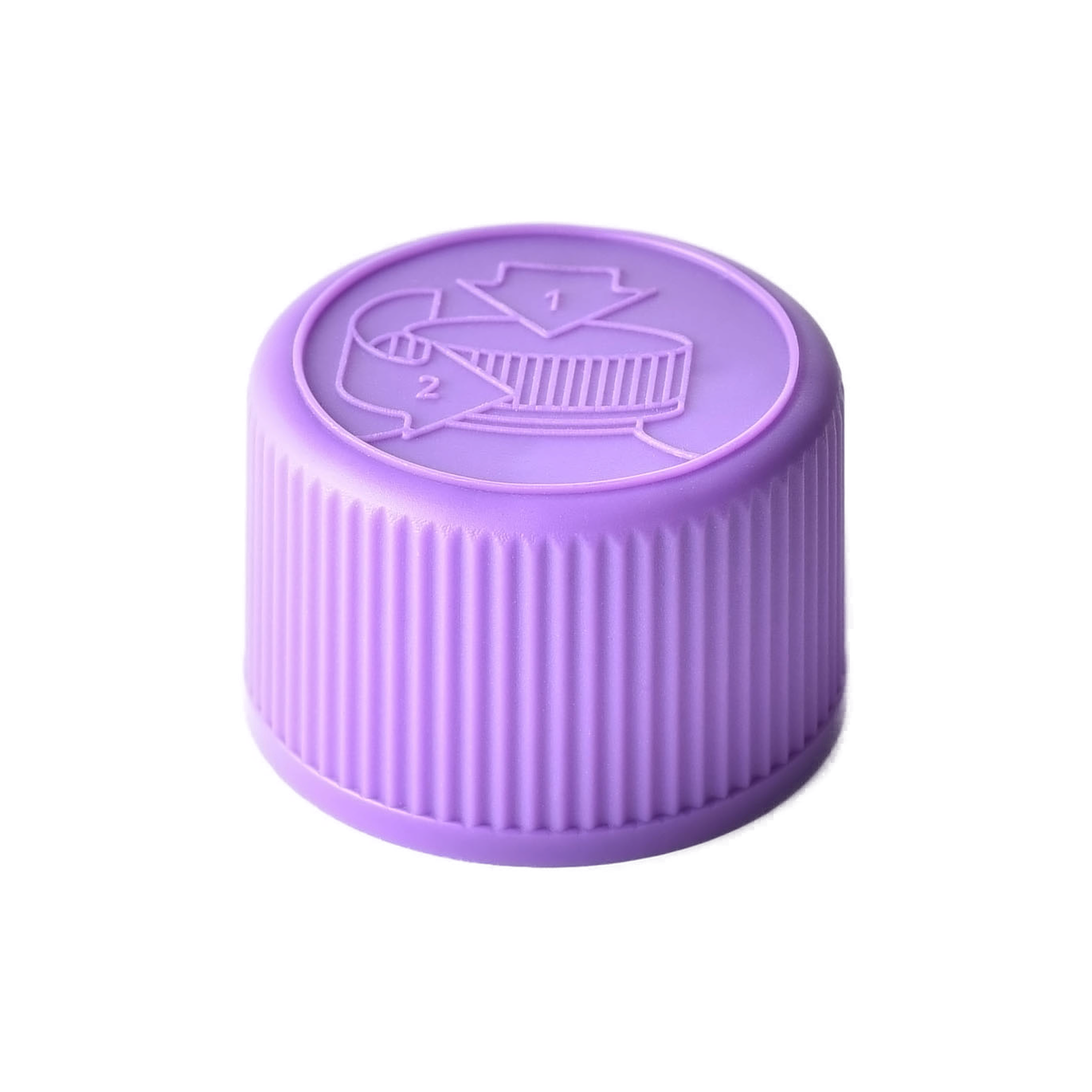 C28-01-1 28/410 PP child-resistant cap for food and condiment and pharmaceutical packaging, front view