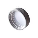 45/400 PP child-resistant cap for food and condiment and pharmaceutical packaging, bottom view showing child-resistant mechanism