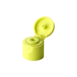 13/415 PP flip top cap for hair care and personal care packaging, front view open