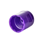 15/415 PP flip top cap for hair care and personal care packaging, bottom view