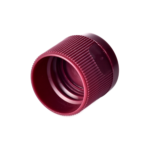 18/410 PP flip top cap for hair care and personal care packaging, bottom view
