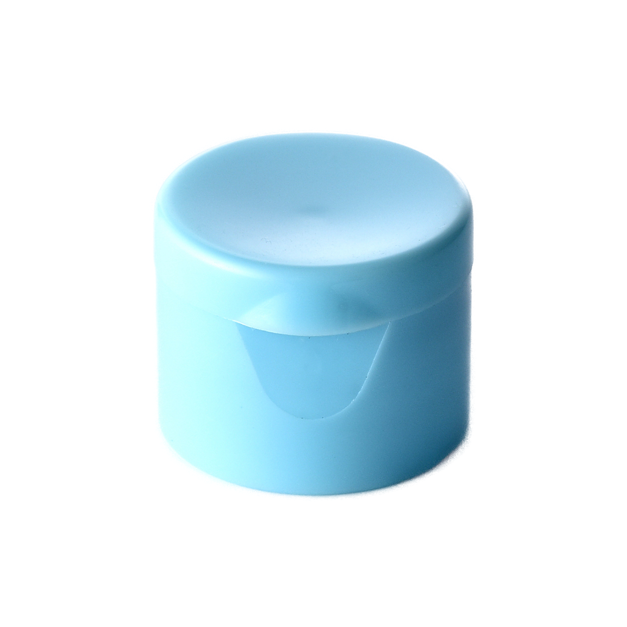 H20-01-1 20/410 PP flip top cap for hair care and personal care packaging, front view closed