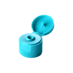 20/410 PP flip top cap for hair care and personal care packaging, front view open