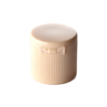 20/415 PP flip top cap for hair care and personal care packaging, back view