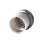 20/415 PP flip top cap for hair care and personal care packaging, bottom view