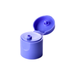 20/415 PP flip top cap for hair care and personal care packaging, front view open