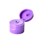 20/410 PP flip top cap for hair care and personal care packaging, front view open
