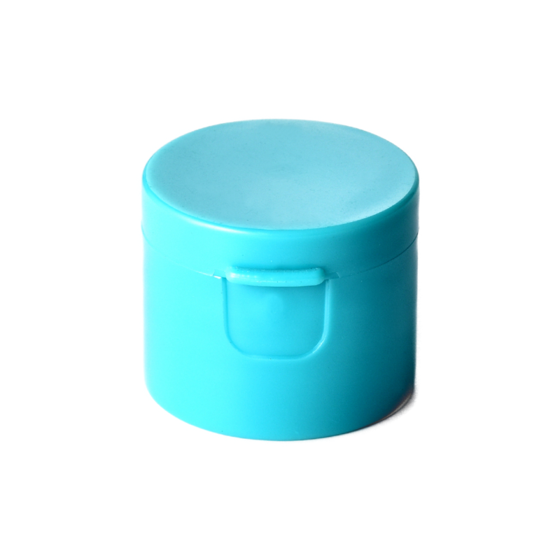 20/410 PP flip top cap for hair care and personal care packaging, front view closed