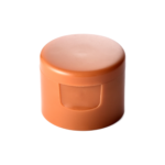24/410 PP flip top cap for hair care and personal care packaging, front view closed