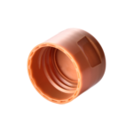 24/410 PP flip top cap for hair care and personal care packaging, bottom view
