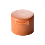 24/410 PP flip top cap for hair care and personal care packaging, back view
