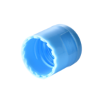 24/415 PP flip top cap for hair care and personal care packaging, bottom view
