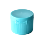 24/410 PP flip top cap for hair care and personal care packaging, back view