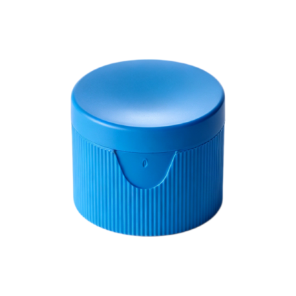 24/410 PP flip top cap H24-03A for hair care and personal care packaging, front view closed
