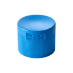 24/410 PP flip top cap for hair care and personal care packaging, back view