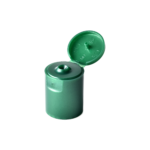 24/420 PP flip top cap for hair care and personal care packaging, front view open
