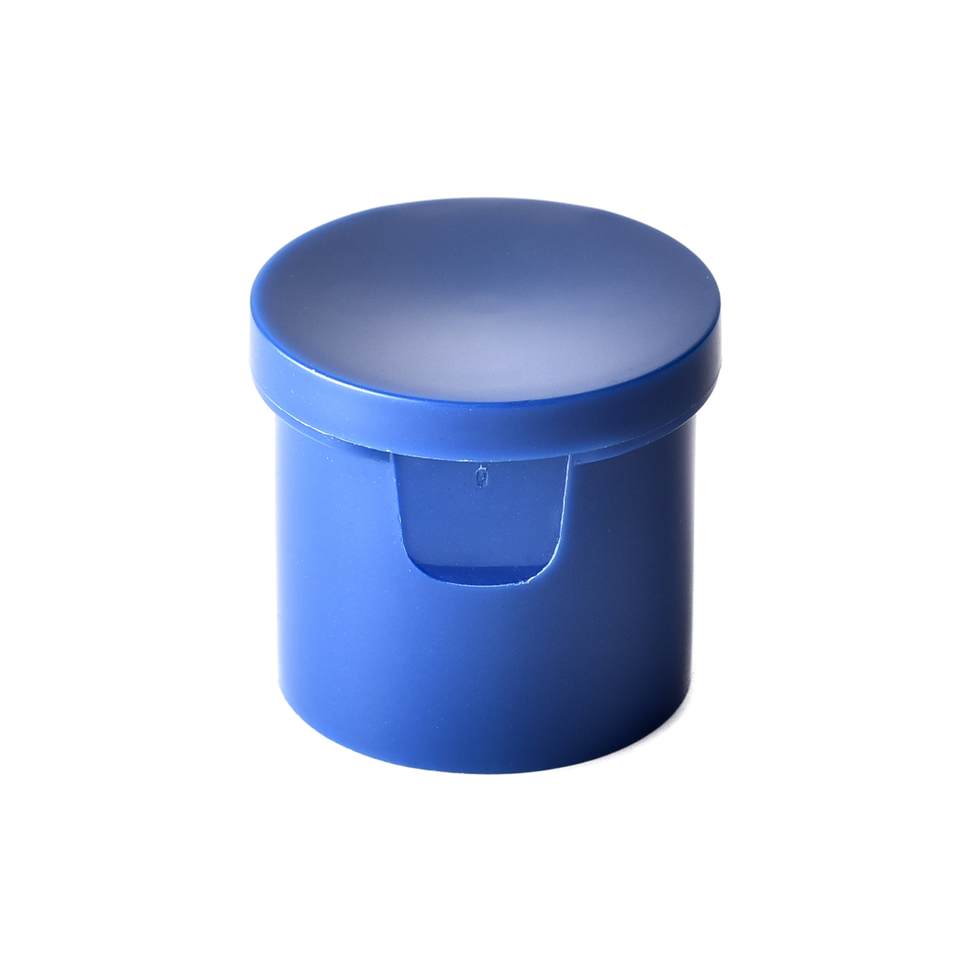 H24-07-1 24/415 PP flip top cap for hair care and personal care packaging, front view closed