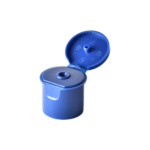 24/415 PP flip top cap for hair care and personal care packaging, front view open