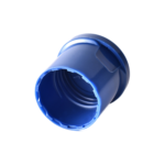 24/415 PP flip top cap for hair care and personal care packaging, bottom view