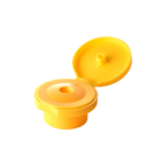 24/410 PP flip top cap for hair care and personal care packaging, front view open