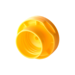 24/410 PP flip top cap for hair care and personal care packaging, bottom view