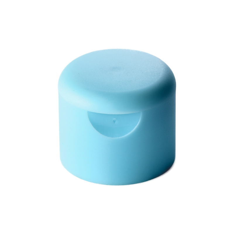 24/410 PP flip top cap for hair care and personal care packaging, front view closed