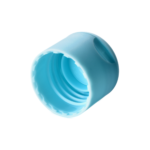 24/410 PP flip top cap for hair care and personal care packaging, bottom view