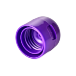 24/410 PP flip top cap for hair care and personal care packaging, bottom view