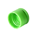 24/410 PP flip top cap for hair care and personal care packaging, bottom view