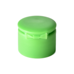24/410 PP flip top cap for hair care and personal care packaging, back view