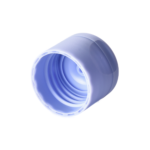 24/410 PP flip top cap for hair care and personal care packaging, bottom view