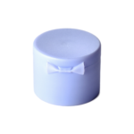 24/410 PP flip top cap for hair care and personal care packaging, back view