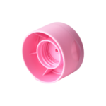24/410 PP flip top cap for hair care and personal care packaging, bottom view