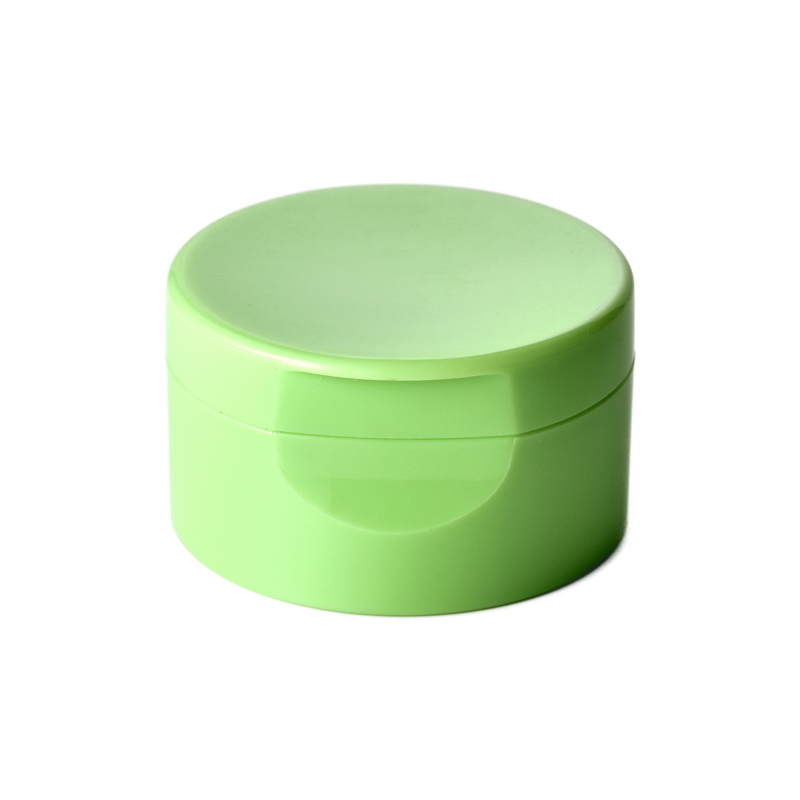 24/410 PP flip top cap for hair care and personal care packaging, front view closed