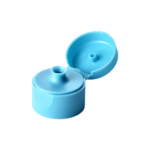 28/410 PP flip top cap for hair care and personal care packaging, front view open