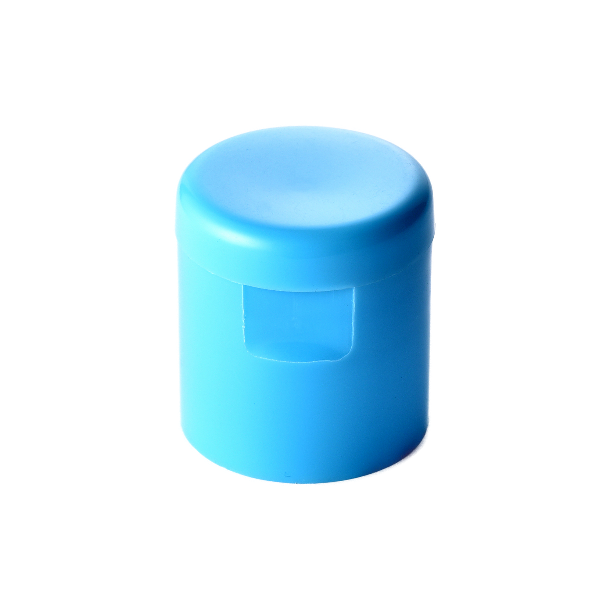 H28-02-1 28/415 PP flip top cap for hair care and personal care packaging, front view closed