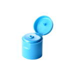 28/415 PP flip top cap for hair care and personal care packaging, front view open