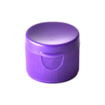 28/410 PP flip top cap for hair care and personal care packaging, front view closed
