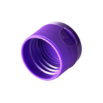 28/410 PP flip top cap for hair care and personal care packaging, bottom view