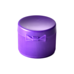 28/410 PP flip top cap for hair care and personal care packaging, back view