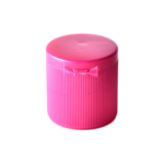 28/415 PP flip top cap for hair care and personal care packaging, back view