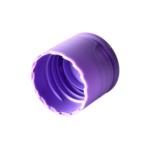 28/410 PP flip top cap for hair care and personal care packaging, bottom view