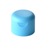 28/410 PP flip top cap for hair care and personal care packaging, front view closed