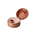 28/400 PP flip top cap for food and condiment, hair care and personal care packaging, front view open
