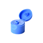 28/410 PP flip top cap for hair care and personal care packaging, front view open
