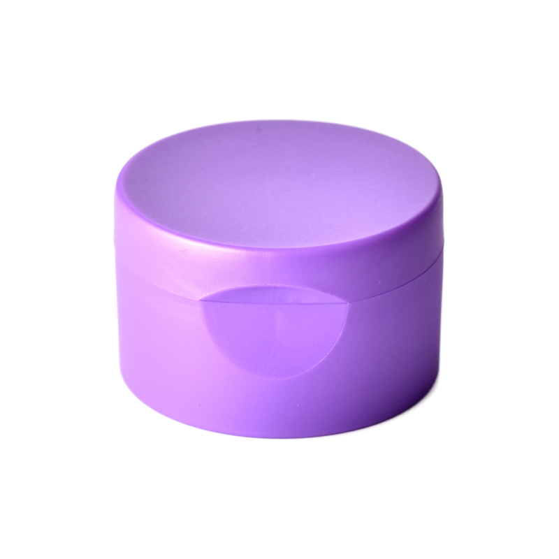 28/410 PP flip top cap for hair care and personal care packaging, front view closed