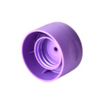 28/410 PP flip top cap for hair care and personal care packaging, bottom view