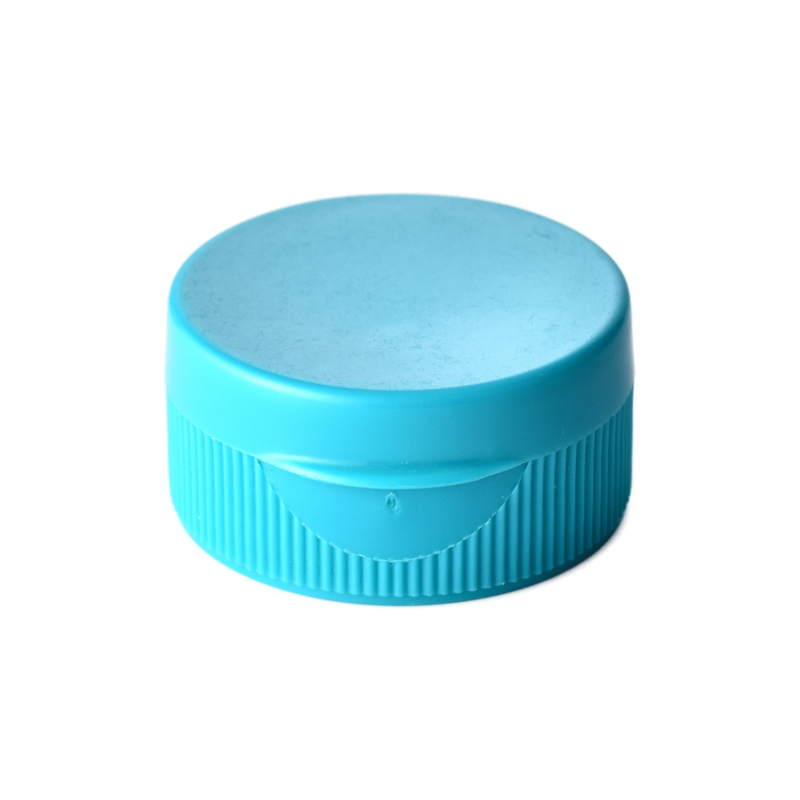32/400 PP flip top cap for food and condiment, hair care and personal care packaging, front view closed