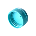 32/400 PP flip top cap for food and condiment, hair care and personal care packaging, bottom view