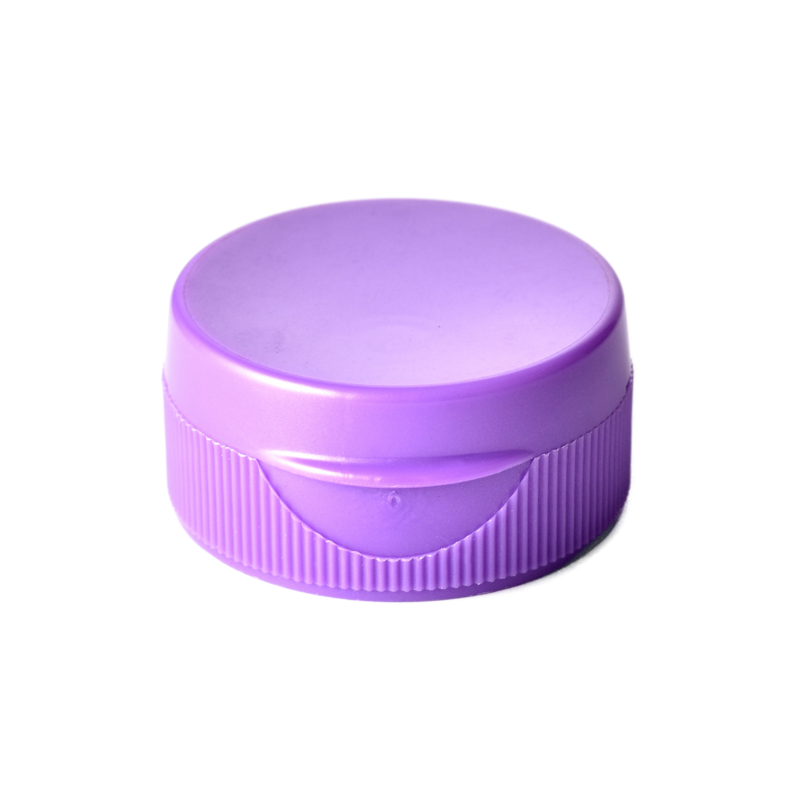 32/400 PP flip top cap for food and condiment, hair care and personal care packaging, front view closed